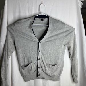 Michael Kors Gray Cardigan Sweater V-Neck Knit
